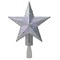 Kurt Adler 9" LED Lighted Sliver Glitter Star Christmas Tree Topper - Multi Lights